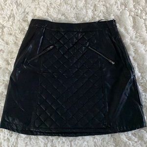 Sparkle & Fade leather skirt